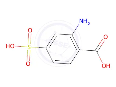 Chemical structure of 2-Amino-4-sulfobenzoic acid