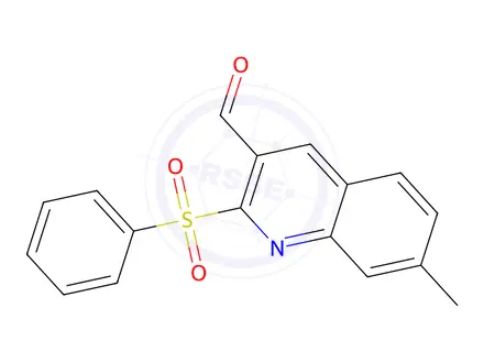 Chemical structure of 7-Methyl-2-(phenylsulfonyl)quinoline-3-carbaldehyde