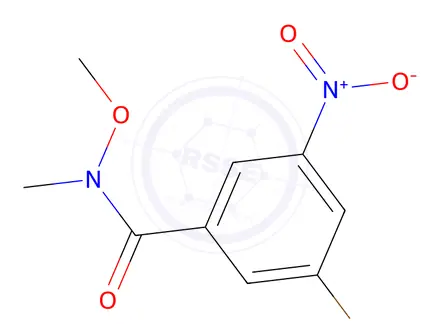 Chemical structure of 3-BroMo-N-Methoxy-N-Methyl-5-nitrobenzaMide