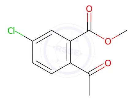 Chemical structure of Methyl 2-acetyl-5-chlorobenzoate, 97%