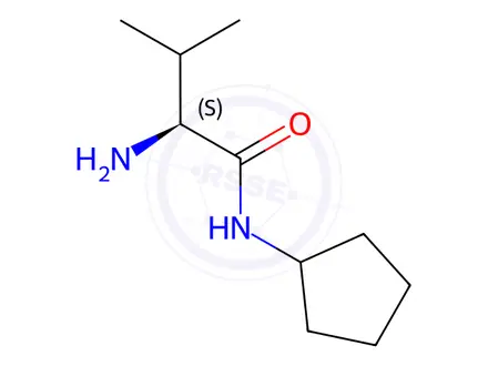 Chemical structure of (2S)-2-Amino-N-cyclopentyl-3-methylbutanamide