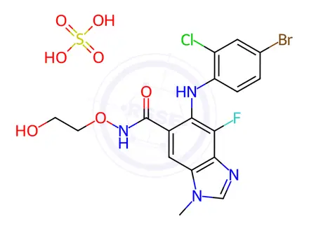 Chemical structure of Selumetinib sulfate