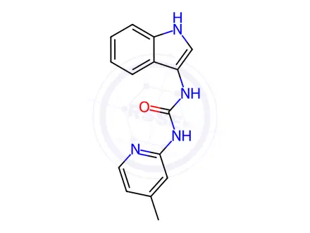 Chemical structure of 1-(1H-Indol-3-yl)-3-(4-methylpyridin-2-yl)urea