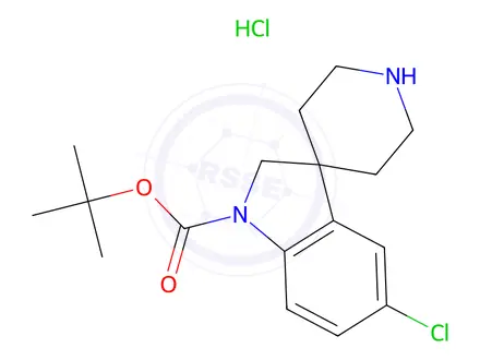 Chemical structure of tert-Butyl 5-chlorospiro[2H-indole-3,4'-piperidine]-1-carboxylate;hydrochloride