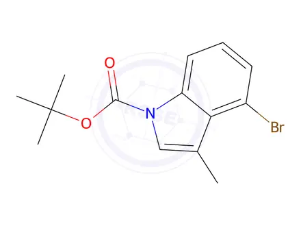 Chemical structure of tert-Butyl 4-bromo-3-methyl-1H-indole-1-carboxylate
