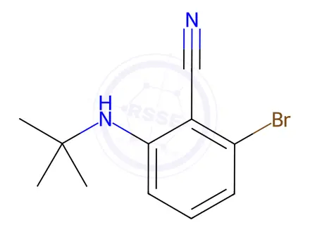 Chemical structure of Benzonitrile, 2-bromo-6-[(1,1-dimethylethyl)amino]-