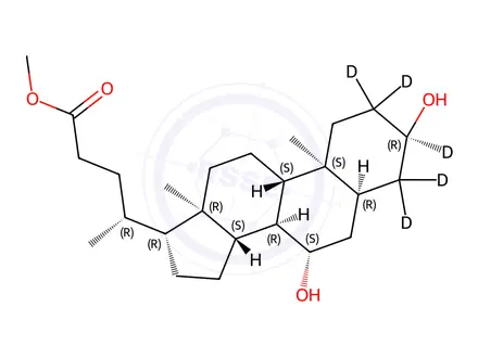Chemical structure of Ursodeoxycholic Acid-d5 Methyl Ester