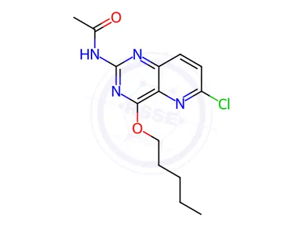 Chemical structure of N-(6-Chloro-4-(pentyloxy)pyrido[3,2-d]pyrimidin-2-yl)acetamide
