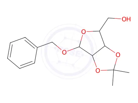 Chemical structure of 1-O-Benzyl-2-O,3-O-isopropylidene-β-D-ribofuranose