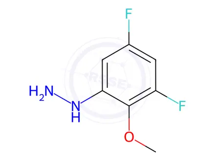 Chemical structure of (3,5-Difluoro-2-methoxyphenyl)hydrazine