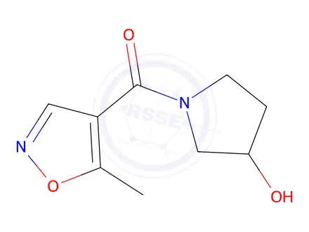 Chemical structure of 1-(5-methyl-1,2-oxazole-4-carbonyl)pyrrolidin-3-ol