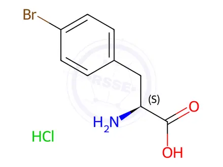 Chemical structure of 4-Bromophenylalanine Hydrochloride Salt