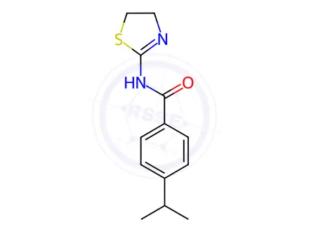 Chemical structure of Benzamide, N-(4,5-dihydro-2-thiazolyl)-4-(1-methylethyl)-(9CI)
