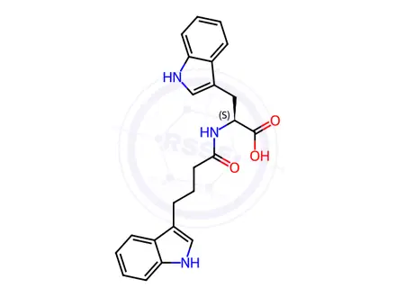 Chemical structure of (4-(1H-Indol-3-yl)butanoyl)-L-tryptophan