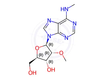 Chemical structure of N6-Methyl-2’-O-methyladenosine