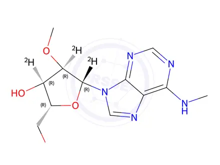 Chemical structure of N6,O2'-Dimethyladenosine-d3