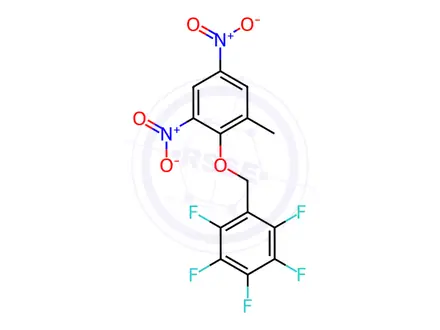 Chemical structure of 2-Methyl-4,6-dinitrophenol-PFB