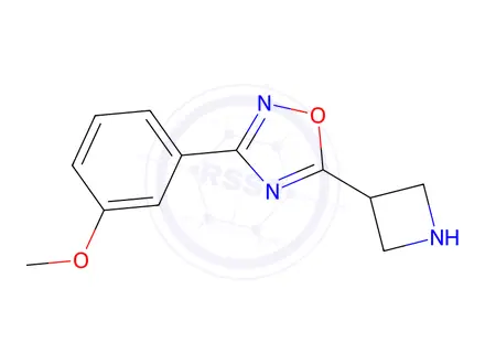 Chemical structure of 5-(Azetidin-3-yl)-3-(3-methoxyphenyl)-1,2,4-oxadiazole