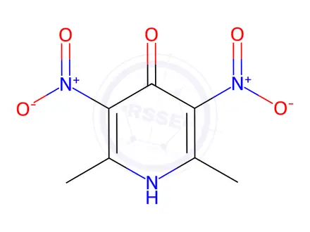 Chemical structure of 2,6-Dimethyl-3,5-Dinitropyridin-4-Ol