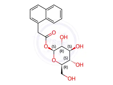 Chemical structure of glucose-1-(1-naphthalene)acetate