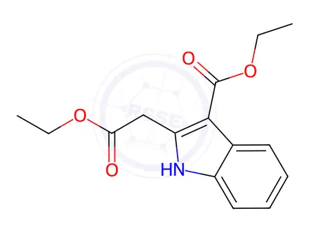 Chemical structure of Ethyl 2-(2-ethoxy-2-oxoethyl)-1H-indole-3-carboxylate