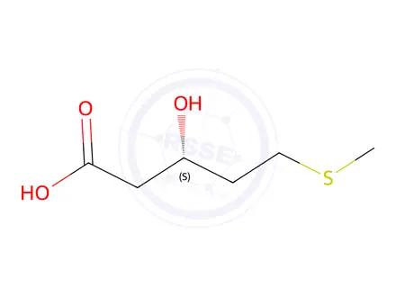 Chemical structure of (3S)-3-hydroxy-5-(methylsulfanyl)pentanoic acid