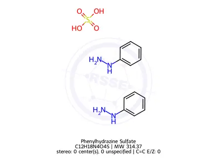 Chemical structure of Phenylhydrazine Sulfate