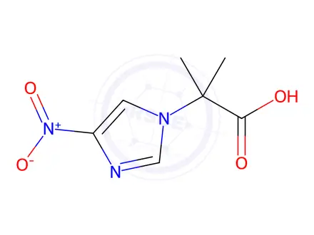 Chemical structure of 2-Methyl-2-(4-nitro-1H-imidazol-1-yl)propanoic acid
