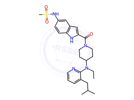 Chemical structure of Delavirdine Impurity 58