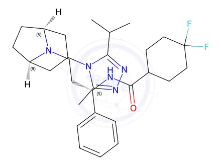 Chemical structure of Maraviroc