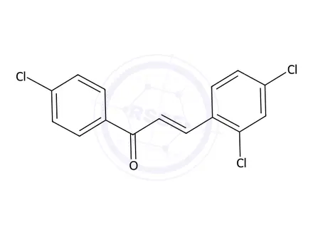 Chemical structure of 1-(4-Chlorophenyl)-3-(2,4-dichlorophenyl)prop-2-en-1-one