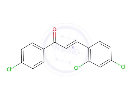 Chemical structure of 1-(4-Chlorophenyl)-3-(2,4-dichlorophenyl)-2-propen-1-one