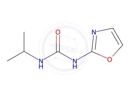 Chemical structure of N-(1-Methylethyl)-N'-(oxazol-2-yl)urea