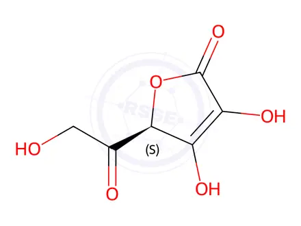 Chemical structure of (S)-3,4-Dihydroxy-5-(2-Hydroxyacetyl)Furan-2(5H)-One