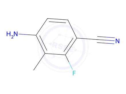 Chemical structure of 4-Amino-2-fluoro-3-methylbenzonitrile