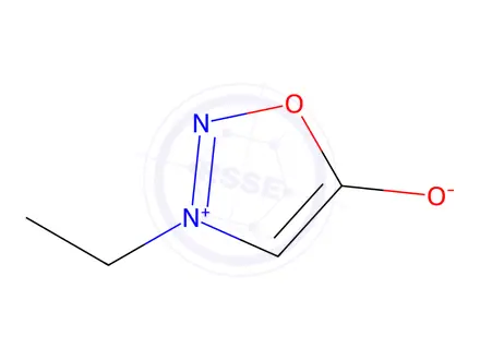 Chemical structure of 3-ethyloxadiazol-3-ium-5-olate