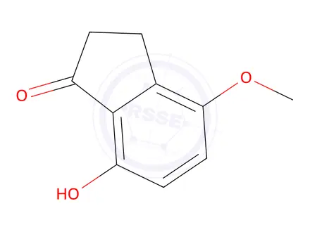 Chemical structure of 7-Hydroxy-4-methoxy-1-indanone