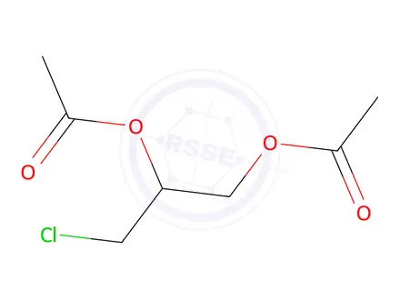 Chemical structure of 3-Chloropropane-1,2-diyl diacetate
