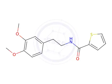 Chemical structure of N-(3,4-dimethoxyphenethyl)thiophene-2-carboxamide