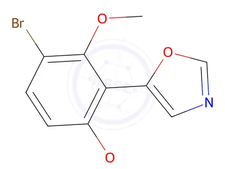 Chemical structure of 5-(3-Bromo-2,6-dimethoxyphenyl)oxazole