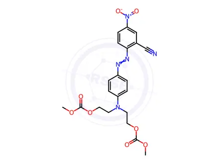 Chemical structure of methyl 7-[4-[(2-cyano-4-nitrophenyl)azo]phenyl]-3-oxo-2,4,10-trioxa-7-azaundecan-11-oate