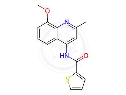 Chemical structure of N-(8-Methoxy-2-methylquinolin-4-yl)thiophene-2-carboxamide