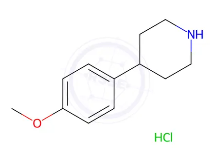 Chemical structure of 4-(4-Methoxy-phenyl)-piperidine hydrochloride