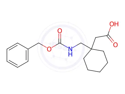 Chemical structure of 2-[1-({[(Benzyloxy)carbonyl]amino}methyl)cyclohexyl]acetic acid