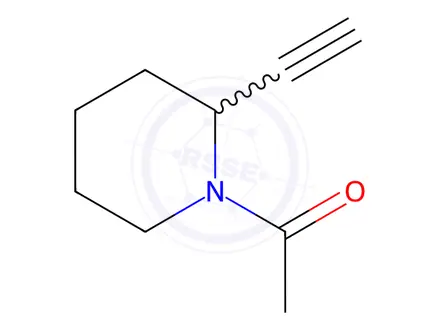 Chemical structure of Piperidine,1-acetyl-2-ethynyl-