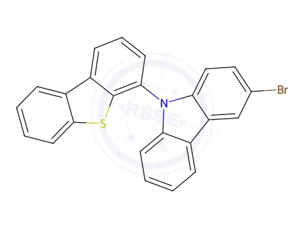 Chemical structure of 3-BroMo-9-dibenzothiophen-4-yl-9H-carbazole