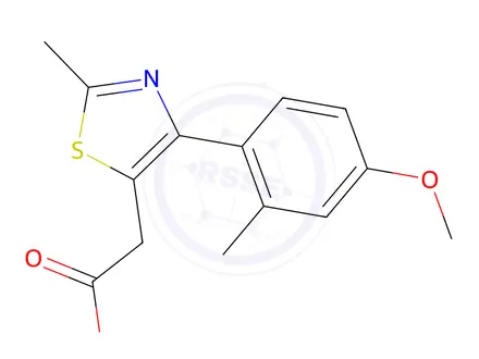 Chemical structure of 2-(4-(4-Methoxy-2-methylphenyl)-2-methylthiazol-5-yl)acetic acid