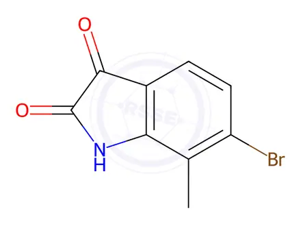 Chemical structure of 6-Bromo-7-methylisatin