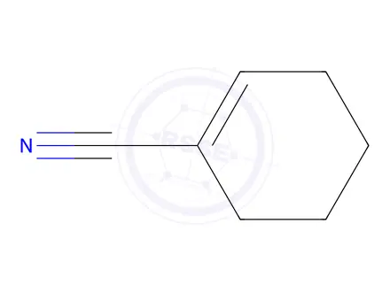 Chemical structure of cyclohexene-1-carbonitrile