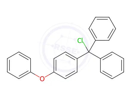 Chemical structure of Benzene, 1-(chlorodiphenylmethyl)-4-phenoxy-